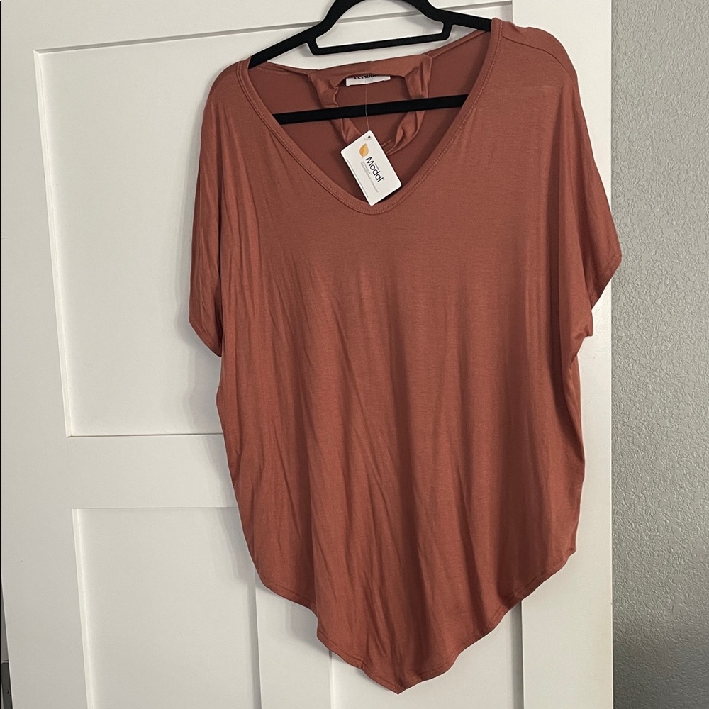 Eesome Terracotta Short Sleeve Top